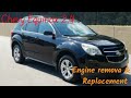 Chevy equinox 2.4 engine removal and replacement on the cheap !