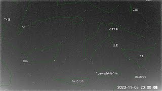 2023年11月08日-09日の星空（タイムラプス）