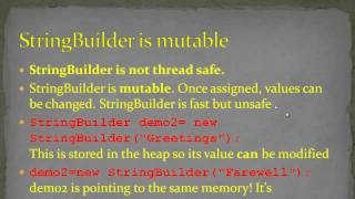 StringBuilder and String Java Objects Compared