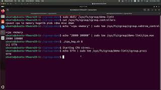 Limit resource usage with cgroups