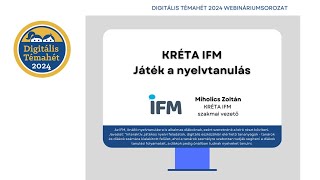 KRÉTA IFM - játékos nyelvtanulás