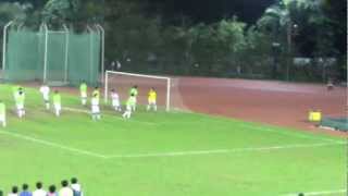 港會vs離島(2012.12.7.恒基青少年足球U18聯賽)片段4之入球2:0(金牌烏龍球)