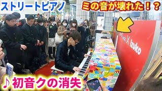 【伊豆ストリートピアノ】鍵盤が壊れてて、ミの音が消失した「初音ミクの消失」もとい「初音クの消失」を最高速で弾ききるよ【よみぃ】