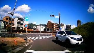 長良橋付近～岐阜公園・護国神社近くの駐車場　ドラレコ映像岐阜　2023年10月