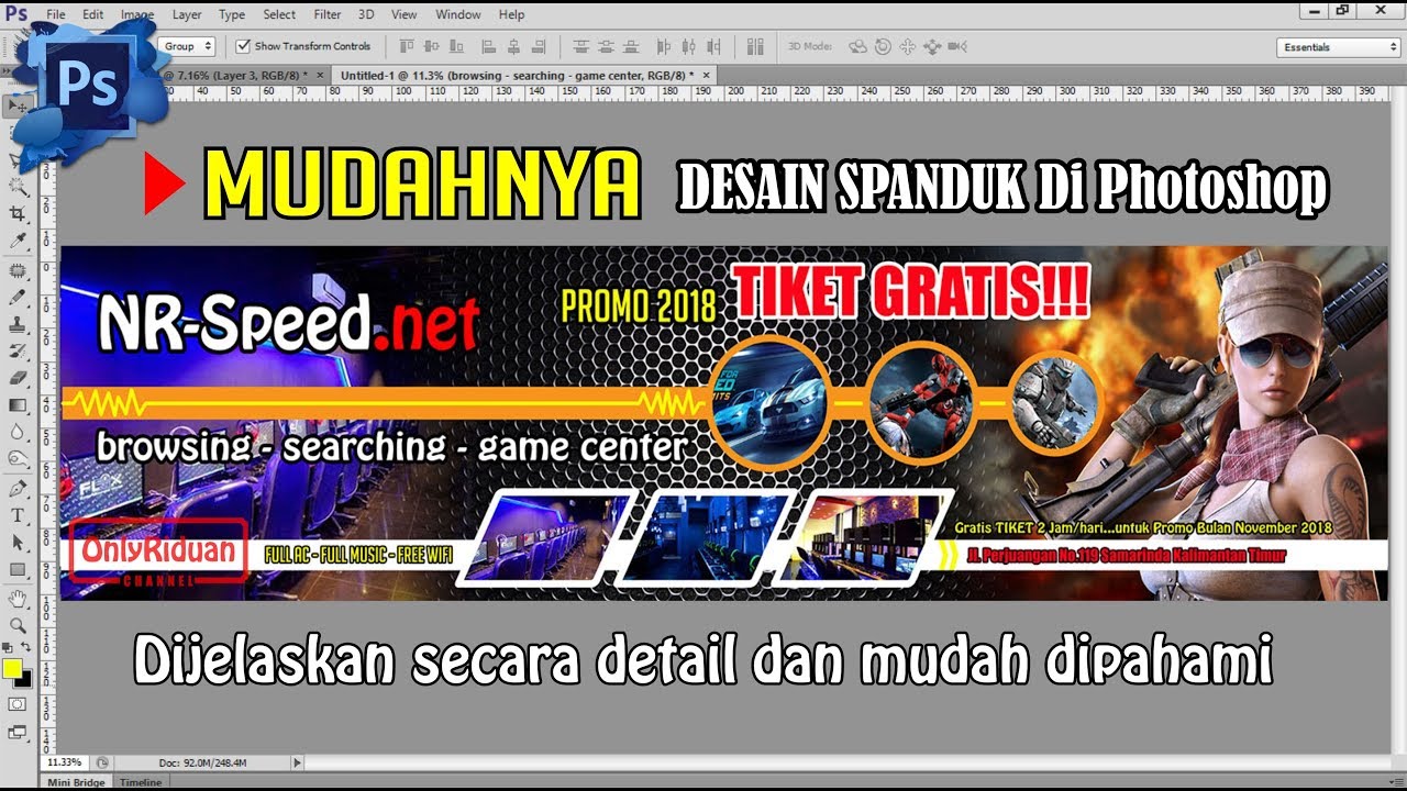 [[ MUDAH ]] Desain Spanduk Keren Di Photoshop - Banner Design - YouTube