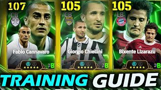 Cannavaro(107)/ Chiellini/ Lizarazu Best Progressions efootball |efootball 2025