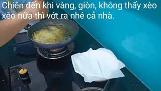 Snack khoai lang ngon giòn, bảo quản lâu được nhé cả nhà.