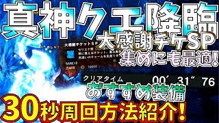 【MHWI】30秒で大感謝チケSP集め!!神ペンギンクエ越える真神クエ降臨。おすすめ装備\u0026周回方法紹介!!【モンハンワールドアイスボーン 】