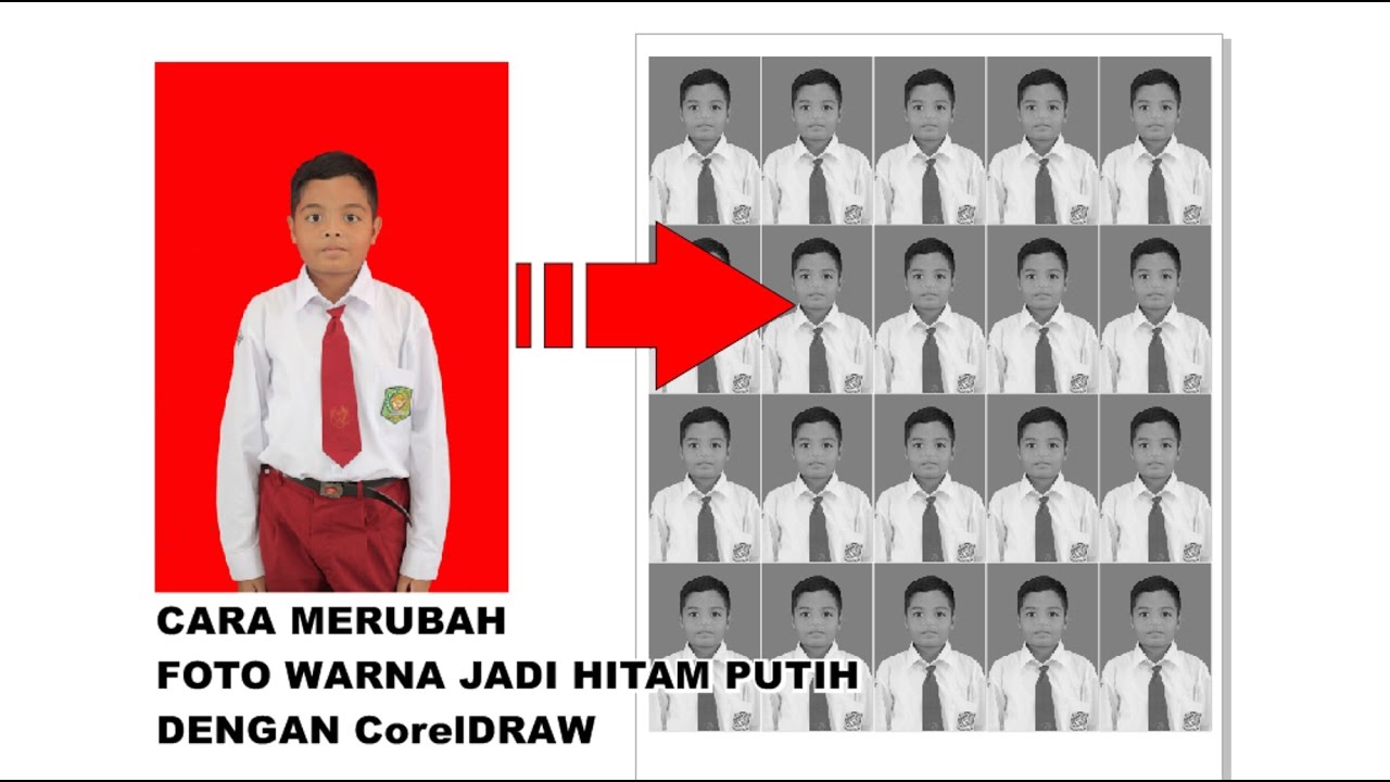 Cara Merubah Foto Warna Menjadi Hitam Putih Dengan CorelDRAW - YouTube