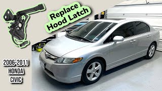 How To Replace Hood Latch Honda Civic 2006-2011