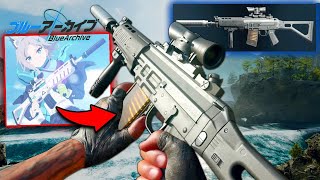 Shiroko White Fang 465 rifle from Blue Archive in Black Ops 6 Gameplay