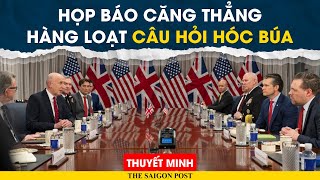 Thuyết minh - Họp báo CĂNG THẲNG của Bộ Quốc phòng Mỹ - Anh, hàng loạt câu hỏi hóc búa từ báo giới