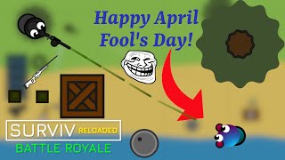 Using a Minigun AWM-S to win in Resurviv.io! Happy April Fools!