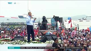 Erdogan speaks to supporters in Istanbul
