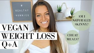 Naturally Skinny, Cheat Meals, Eating Fats? | Q+A VEGAN WEIGHT LOSS