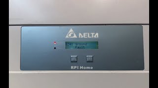 Delta RPI Home Solar Inverter E34 Ground Fault