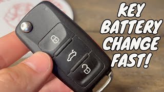 VOLKSWAGEN / JETTA / PASSAT Key Fob Remote Battery Change -  Key Fob Battery DIY UNDER 60 SECONDS