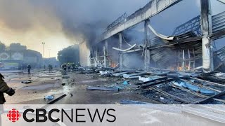 Deadly missile strike destroys shopping mall in central Ukraine