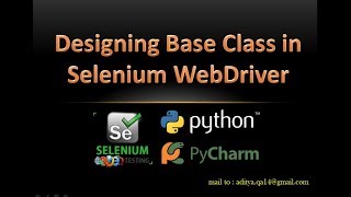 Creating Base Class in Python using Selenium WebDriver