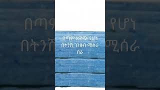 በትንሽ ካፒታል ትርፋማ ስራ #ebs #eshetumelese