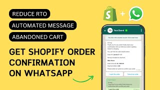 Shopify WhatsApp Notifications - Send Order Confirmation Message on WhatsApp to Customers