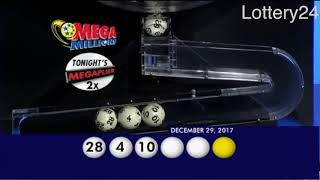 2017 12 29 Mega Millions Numbers and draw results