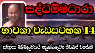 සද්ධම්ම ධාරා භාවනා වැඩසටහන  14 | Most Ven.Bambalapitiye Gnanaloka Thero #bana