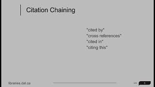 Citation Chaining