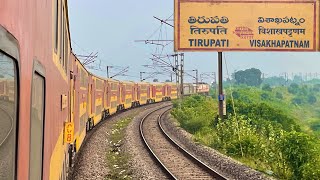 Vijayawada to Visakhapatnam Full Train Journey On-Board TPTY VSKP AC Double Decker