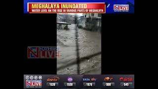 Heavy rainfall turn roads into rivers in Meghalaya