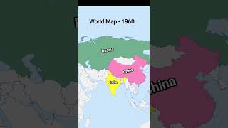 World Map in 1960 #asiacountry #ww2 #indiachinawar #russiavsukraine #mostpowerfulcountry #maps