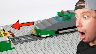 Reacting To Testing LEGO Train Crash Barriers!