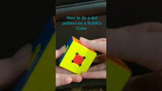 This is how I did a dot pattern in my 3x3 Rubik's Cube for cubing #rubikscube #shorts