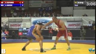 2014 European Wrestling Championships Final FS 97 Kg (AZE) Khetag GAZYUMOV  (RUS) Abdusalam GADISOV