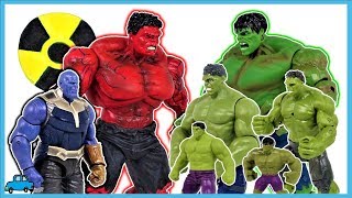 Red Hulk & thanos VS Green Hulk/ Transform to big size Hulk Go! Marvel Avengers-Charles Hero Movie