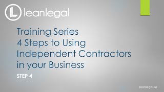 4 Steps to Using Contractors   Step 4