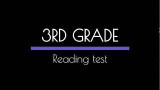 3rd grade - Reading test