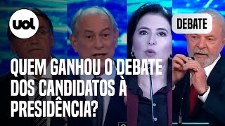 Debate: Quem ganhou o debate dos candidatos à Presidência? Colunistas do UOL opinam