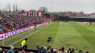 Leeds fan doing “The Worm” at Accrington Stanley