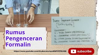 Rumus Pengenceran Formalin