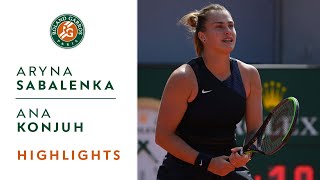 Aryna Sabalenka vs Ana Konjuh - Round 1 Highlights I Roland-Garros 2021