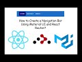 How to Create a Navigation Bar Using Material UI and React Router ?