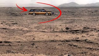 Mars perseverance rover capture An old model car driving around the area