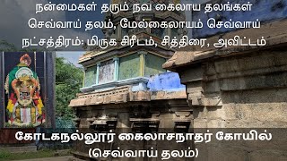 கோடகநல்லூர் கைலாசநாதர் கோயில் (செவ்வாய் தலம்) #god #tamil #temple