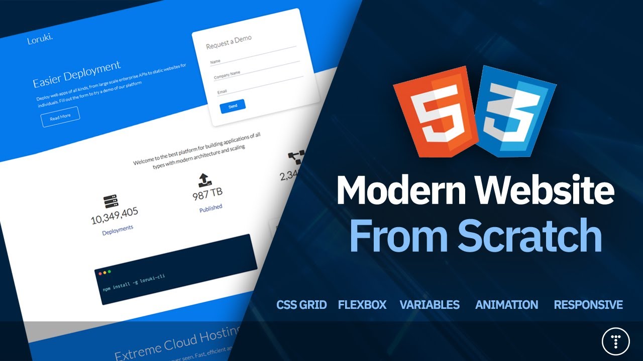 Build A Responsive Website Html Css Grid Flexbox More Youtube