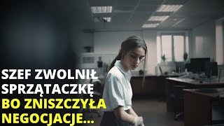 Szef Zwolnił Sprzątaczkę, Bo Zniszczyła Ważne Negocjacje. Jej Odpowiedz Zszokowała Wszystkich...