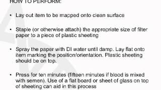DNA Analyst Training : Bio Screening : Semen