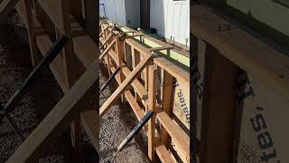 How to form poured in place wall with no snap ties #concrete #concreteforming #castinplacewall