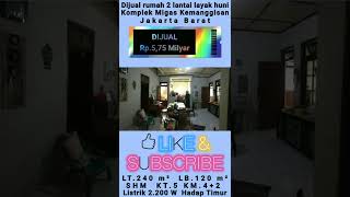 Rumah dijual di Kemanggisan Komplek migas Jakarta Barat rumah 2 lantai layak huni #Shorts #Short