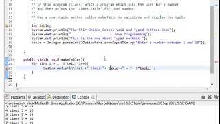 Void Methods - Grade 10 - Java